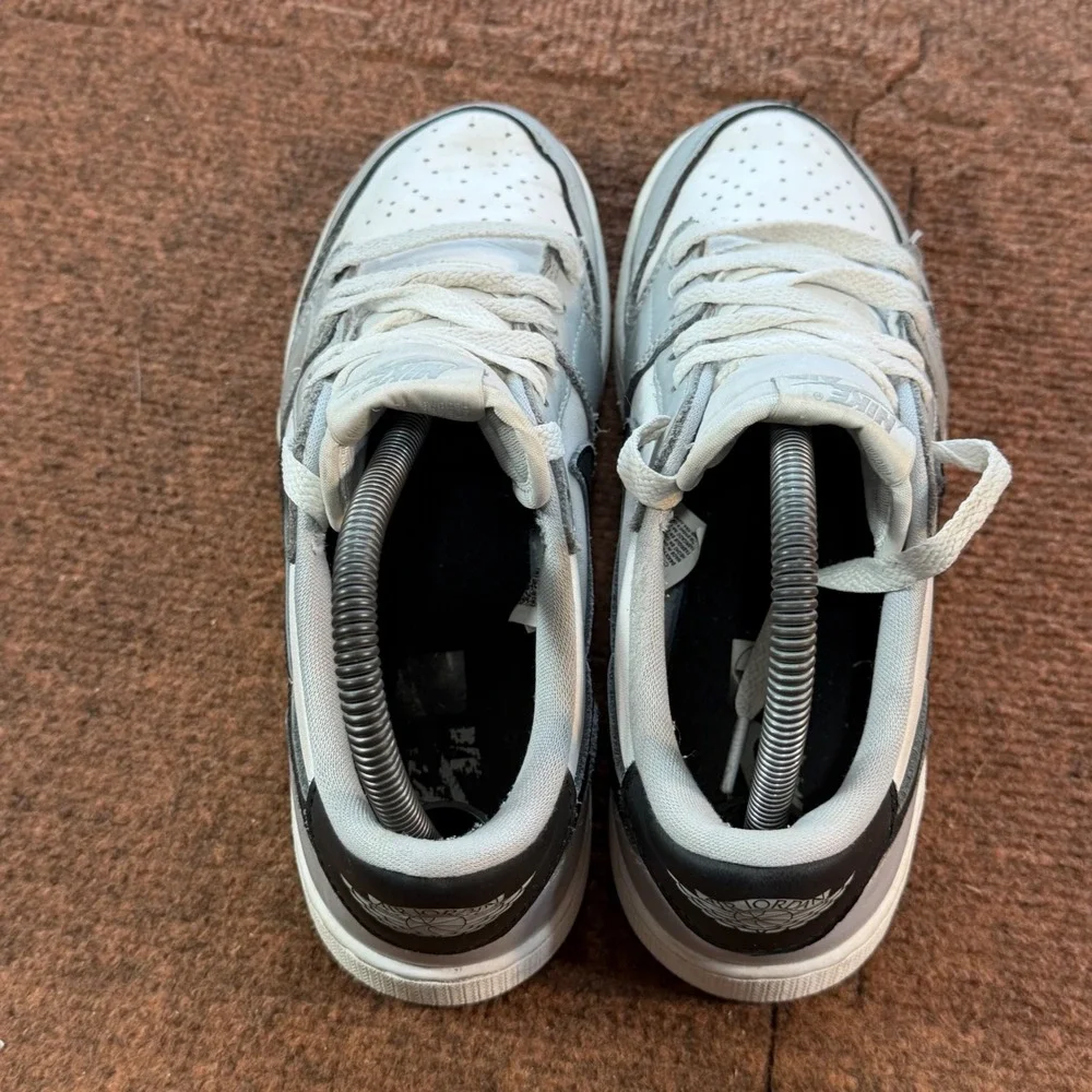 A- shoes Nike Air Jordan 1 Low OG Shadow 2.0 Grey Black White CZ0858-110 Kids 6Y